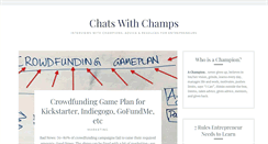 Desktop Screenshot of chatswithchamps.com