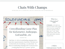 Tablet Screenshot of chatswithchamps.com